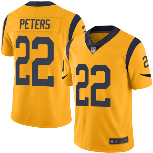 Los Angeles Rams Limited Gold Men Marcus Peters Jersey NFL Football 22 Rush Vapor Untouchable